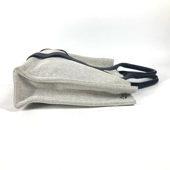 HERMES Sac Arne MM Bag Hand Bag Tote Bag Toile H / Leather Black/gray - Picture 13 of 15